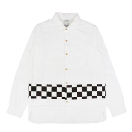 VISVIM Longrider Shirt Checkerboard Boarder Black