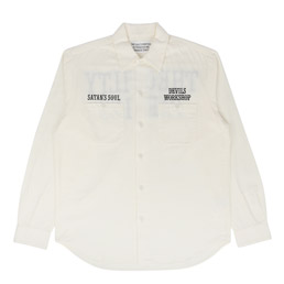 Wacko Maria Twill Work Shirt Type 2 White