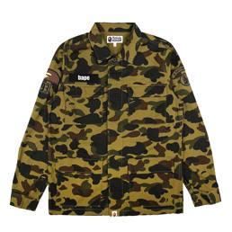 BAPE 1st Camo Military Shirt Green