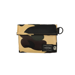 BAPE Porter 1st Camo Wallet Yellow
