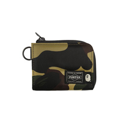 BAPE Porter 1st Camo Mini Wallet Green