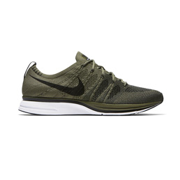Nike Flyknit Trainer - Medium Olive/Black-White