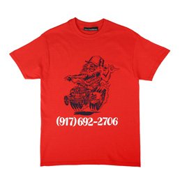 Call Me 917 Skate Rat T-Shirt Red