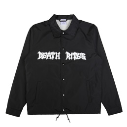 Death Rites Peace Be With You Coach Jacket - Black