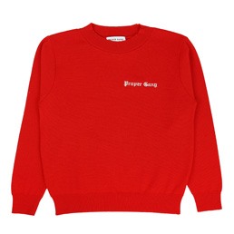 Proper Gang Embroidered Sweater - Red
